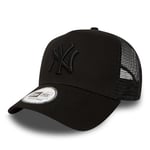 New Era New York Yankees MLB Clean Black 9Forty A-Frame Adjustable Trucker Cap for Kids