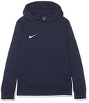 Nike Kid's Y HOODIE PO FLC TM CLUB19 Sweatshirt, Obsidian (White), L