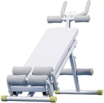 Banc de musculation réglable pour la perte de poids, banc de musculation pour la maison, équipement de fitness abdominal, équipement de fitness multifonctionnel pour l'intérieur (couleur : blanc)