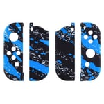 Housing shell for Nintendo Switch Joy-Con controllers soft touch replacement - Splash Blue & Black | ZedLabz