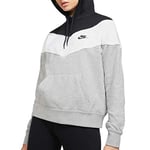 Nike W NSW HRTG Hoodie SB Sweat-Shirt Femme, DK Grey Heather/Black/White/Black, FR : XS (Taille Fabricant : XS)