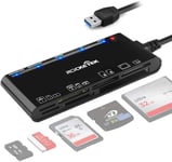 Lecteur De Carte Usb 3.0 7-En-1 Sd/Tf/Cf/Ms/Xd/Micro Sd - 5 Go/S - Compatible Avec Windows/Linux/Mac Os/Vista