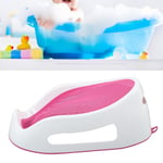 (Pink)Baby Bath Support Newborn Safe Lightweight TPE Soft Silicone Baby Bath