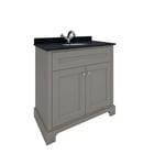 Meuble lavabo avec vasque – Plan noir – 80 cm – Choix de finition et du nombre de trous pour la robinetterie – RAK Washington x Hudson Reed