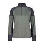 CMP Maglia Da Donna in Pile Grid Tech Sweater, Mineral Mel, 50 Femmes