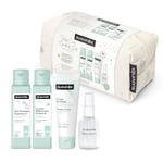 Suavinex, Trousse de Toilette Bébé, Coffret Cadeau Nouveau-né avec : Gel Shampoing 100 ml + Lotion Hydratante 100 ml + Crème pour le Change 75 ml + Eau de Cologne 50 ml. Format Voyage. Beige Dreams