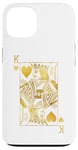 Coque pour iPhone 13 Cartes de poker Lucky Knight King of Hearts Game Casino