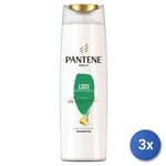 3x Pantene Shampooing 225 Ml. Lisses Soie