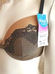 soutien-gorge marron et noir neuf taille 90D fr marque Sloggi (mer)