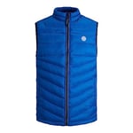 JACK & JONES Puffer Gilet Regular Fit Sleeveless, Sailor Blue Colour, UK Size XL