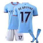 2223 Manchester City Hemma Matchtröja Kevin De Bruyne Jersey #17 26 17 De Bruyne