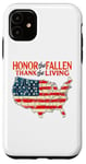 Coque pour iPhone 11 Honor the Fallen, Thank the Living Patriotic Appreciation