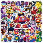 50 st Brawl Stars Spelkaraktärsstickers för Rum, Dekal, Laptop, Bagage, Skateboard