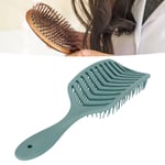 (Dark Green)Hollow Hair Brush Detangling Wet Dry Use Fast Blow Drying Curve SLS