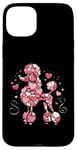 iPhone 15 Plus Love Heart Pattern Valentines Day Poodle Love Case