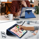 Lenovo Tab P12 TB371FC -kuorelle, nahka-akryyli-+TPU-telineen tabletin suojus automaattisella herätys-/lepotilalla