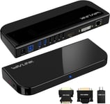 Station D'Accueil, Mac Extend 2 Moniteurs, Usb C/Usb 3.0 Universal Docking Station, Avec Hdmi/Dvi/Vga, Gigabit Ethernet, Audio/Mic, 6 Usb Ports, Pour Mac Windows.