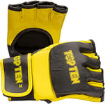 TOP TEN MMA Gants de Boxe Unisexes pour Adulte 23331-9205 - Noir/Jaune - Taille L