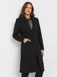 M&Co Tailored City Coat - Black, Black, Size 12, Women