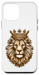 Coque pour iPhone 12 mini Le lion royal avec le roi des animaux couronne le lion