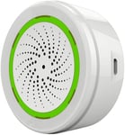 Alarme sirène Z-Wave Plus avec alertes stroboscopiques, prise en charge de la charge USB et batterie de secours, fonctionne avec SmartThings, 105 dB