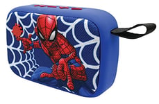 Lexibook, Spider-Man, Enceinte Portable Bluetooth, sans-Fil, USB, Carte TF, Batterie Rechargeable, Bleu/Rouge, BT018SP