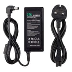 DTK® AC Adapter Charger 19V 3.42A 65W for LG Monitor LCD LED HD TV Widescreen Flatron IPS236V IPS236-PN Compatible with 19" 20" 22" 23" 24" 27" Power Supply