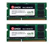 Mémoire RAM Qumox 16Go 2x 8Go 1333MHz DDR3 PC3-10600 - PC-10600 204 broches SO DIMM CL9 mémoire pour Ordinateur portable Apple Mac