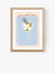 EAST END PRINTS Emmy Lupin Studio 'Gin & Tonic' Framed Print