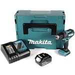 Makita - dhp 485 RG1J Perceuse-visseuse à percussion sans fil 18 v 50 Nm + 1x Batterie 6,0 Ah + Chargeur + Makpac