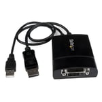 StarTech DisplayPort to DVI Adapter - Dual-Link - Active DVI-D Adapter for Your Monitor / Display - USB Powered - 2560x1600 (DP2DVID2) - DisplayPort /