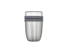 Mepal - Panier-Repas Hermétique Ellipse - Panier Repas Thermo - Tasse pour Yaourt & Soupe - 6-8 Heures Chaud & 12 Heures Froid - 500 ml - Natural Brushed