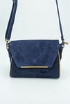 Puccio Pucci Women's TRLBC100162 Leather Bag, Navy Blue, 24x17x8