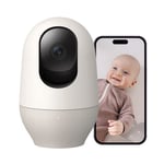 nooie 2K Baby Monitor WiFi Baby Camera,360° Pan/Tilt Video Baby Camera Nanny, Two-Way Audio, Night vision, Motion Tracking, SD Storage, Device Sharing Works with Alexa & Google Home