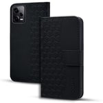 Vaitasy Coque pour Xiaomi Redmi Note 12 Pro Plus 5G Étui Haute Qualité Cuir PU Magnétique Protection Housse avec Fente pour Carte pour Redmi Note 12 Explorer - Noir