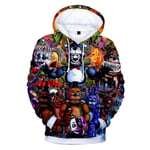 Five Nights At Freddy's 3D Digitaltryck Casual Hoodies Barn Unisex Fnaf Huvtröja Tröja Toppar [HK] C 6-7 Years