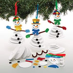 Baker Ross Kits de décoration Bonhomme de Neige à empiler (Paquet de 6) - Loisirs créatifs de Noël pour Enfants