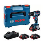 BOSCH MACHINES Perceuse - Visseuse sans fil GSR 18V-90 C Professionnal + 3 batteries ProCORE 4.0Ah 18V chargeur en L-BOXX 0615A5002R