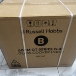 Russell Hobbs RHFGCH601B 60cm Flat Glass Chimney Cooker Hood LED Lights Black