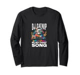 DJ Catnip Play That Song - Funny Audio Wave House Music Long Sleeve T-Shirt