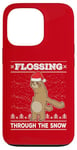 iPhone 13 Pro Flossing Through The Snow Sloth Ugly Christmas Sweater Floss Case