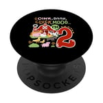 Oink Baa Moo I'm 2 Farm Animals 2ème anniversaire 2 ans PopSockets PopGrip Adhésif