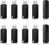 Clé Usb 4 Go, Lot De 10 Cle Usb 4Go 2.0, Usb 4Go Portable Storage Externe Pour Pc Tablette, Ordinateur, (Noir)