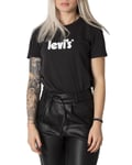 Levi's WoMens T-Shirt In Black Cotton - Size Small