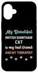 Coque pour iPhone 16 Plus Mère de chat britannique à poil court, propriétaire, amante, thérapeute et amie