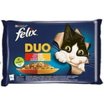 Nourriture Humide pour Chats NESTLE POLSKA Felix Sasz. 4 x 85 g, Double Saveurs Rurales en gelée/12