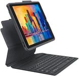 ZAGG Pro Keys Keyboard & Detachable Case Compatible with Apple iPad 10.9in, Backlit, Durable, Lightweight, Travel Friendly, Bluetooth, Gray/Black, (British English)