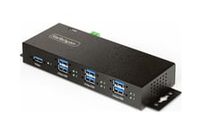 StarTech.com 7-Port Managed USB Hub with 7x USB-A, Heavy Duty with Metal Industrial Housing, ESD & Surge Protection, Wall/Desk/Din-Rail Mountable, USB 3.0/3.1/3.2 Gen 1 5Gbps - hubb - 7 portar - TAA-kompatibel