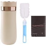 Théière à café Portable avec séparation de l'eau, presse française, tasse thermos domestique, capacité de 320ml, blanc ivoire