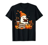 Cute Ghost Reading Book Lovers Halloween Ghost Coffee Cozy T-Shirt